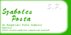 szabolcs posta business card